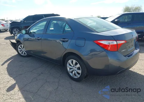 2015 Toyota Corolla Le z USA, uszkodzony, nr VIN 2T1BURHE3FC427656